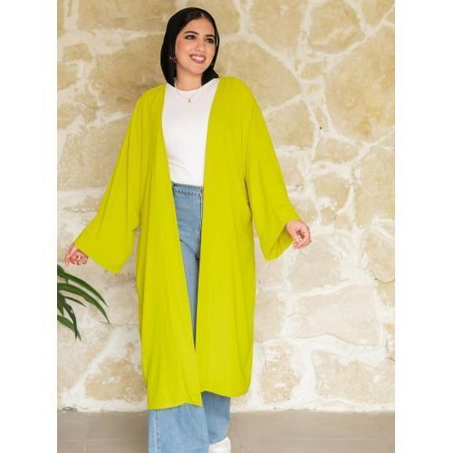 تألقي بإطلالة عصرية مع الكارديجان الحريمي الكتان بلون الكيوي